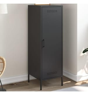 Highboard Schwarz 36x39x113 cm Stahl