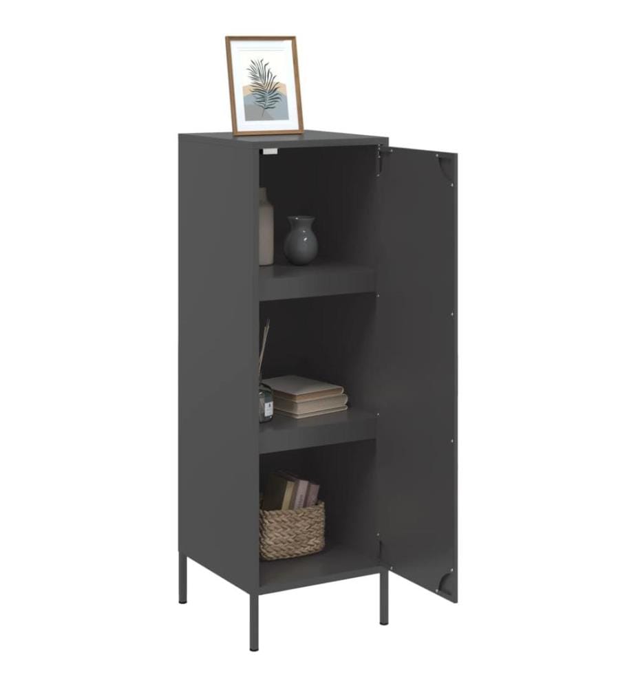 Highboard Schwarz 36x39x113 cm Stahl