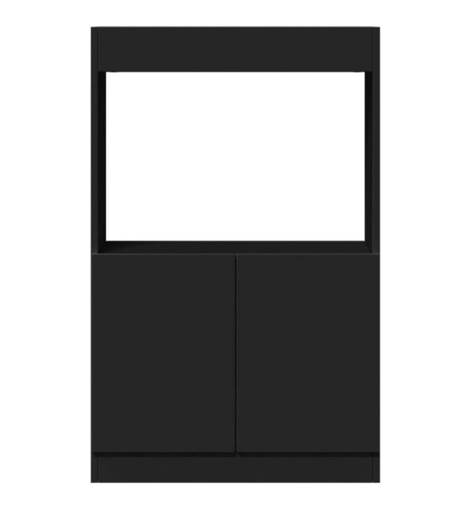 Highboard Schwarz 63x33x100 cm Holzwerkstoff