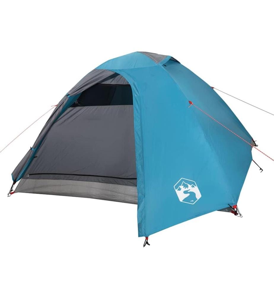 Tente de camping à dôme 4 personnes bleu imperméable
