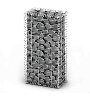 Steinkorb Gabione mit Deckeln Verzinkter Draht 100×50×30 cm