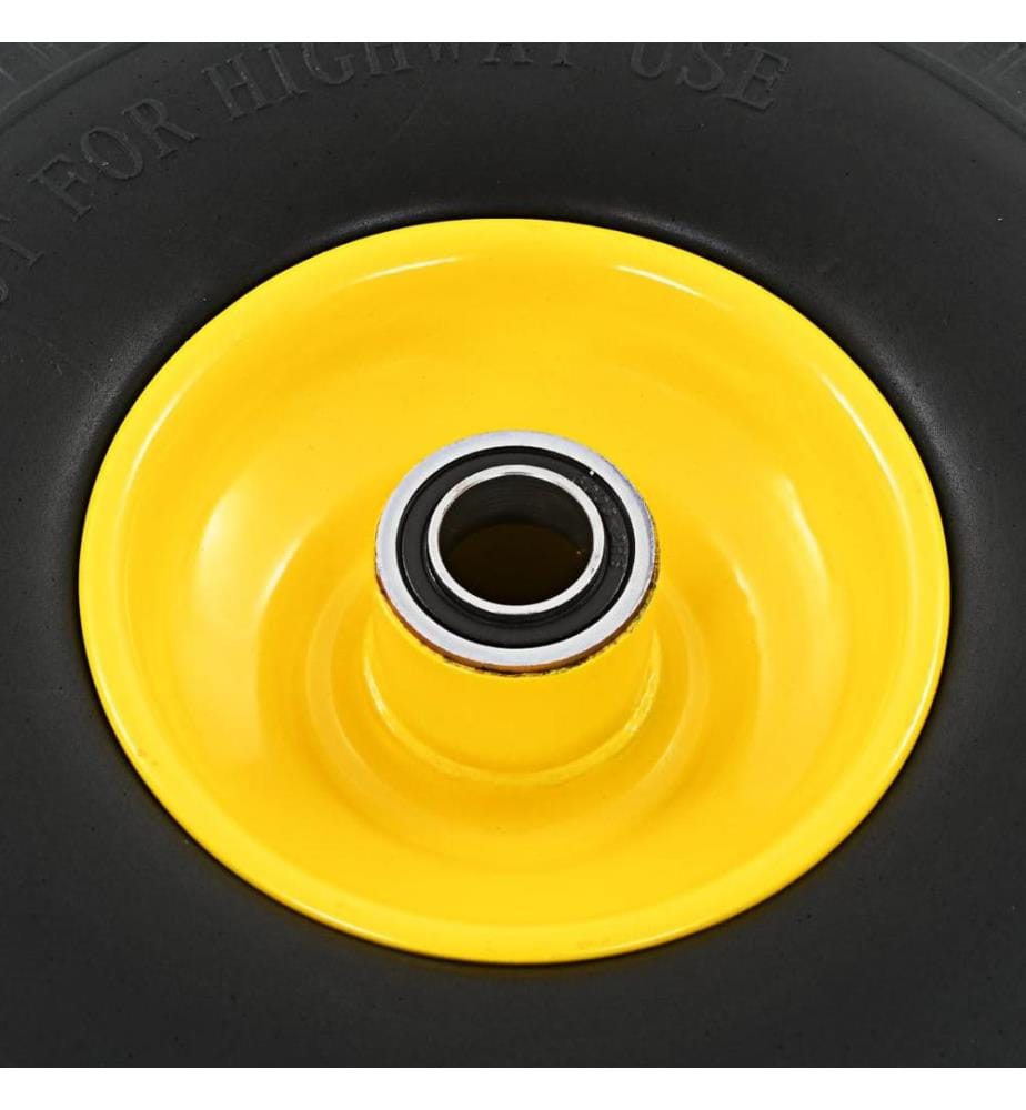 Roue de diable 2 pcs PU solide 3.00-4