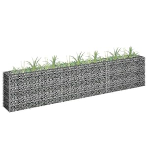 Lit surélevé à gabion Acier galvanisé 270x30x60 cm