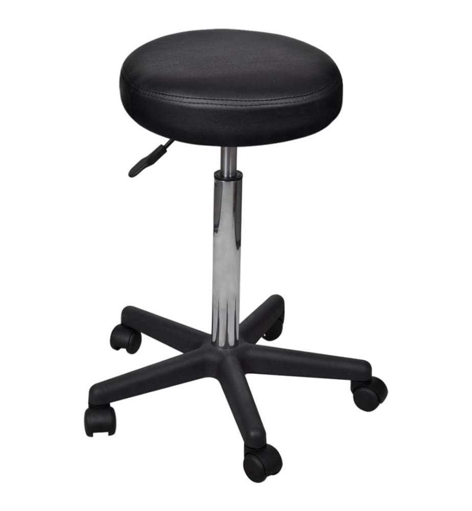 Bürohocker 2 Stk. Schwarz 35,5x84 cm Kunstleder