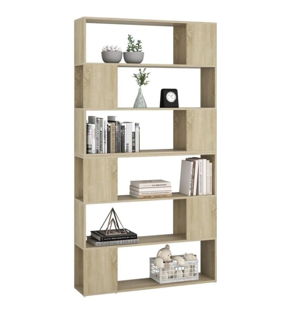 Bücherregal Raumteiler Sonoma-Eiche 100x24x188 cm