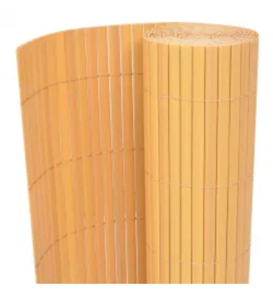 Gartenzaun Doppelseitig 90x400 cm Gelb