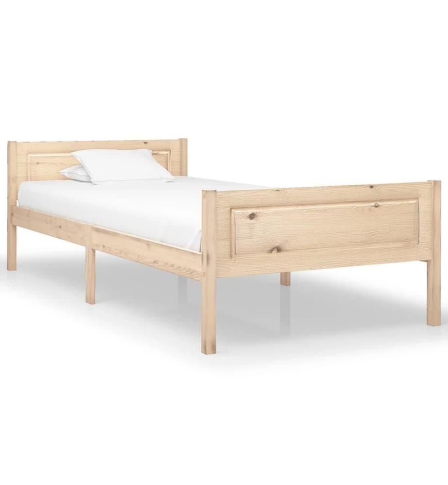 Cadre de lit Bois de pin massif 100x200 cm