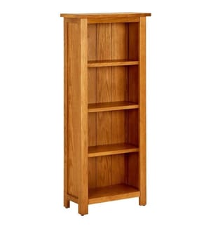 Bücherregal 4 Fächer 45x22x110 cm Massivholz Eiche