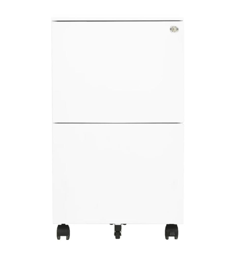 Classeur mobile Blanc 39x45x67 cm Acier