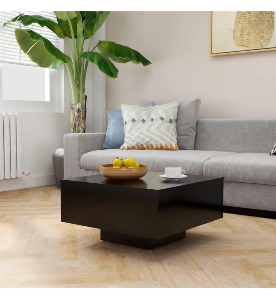 Table basse Noir 60x60x31,5 cm Aggloméré