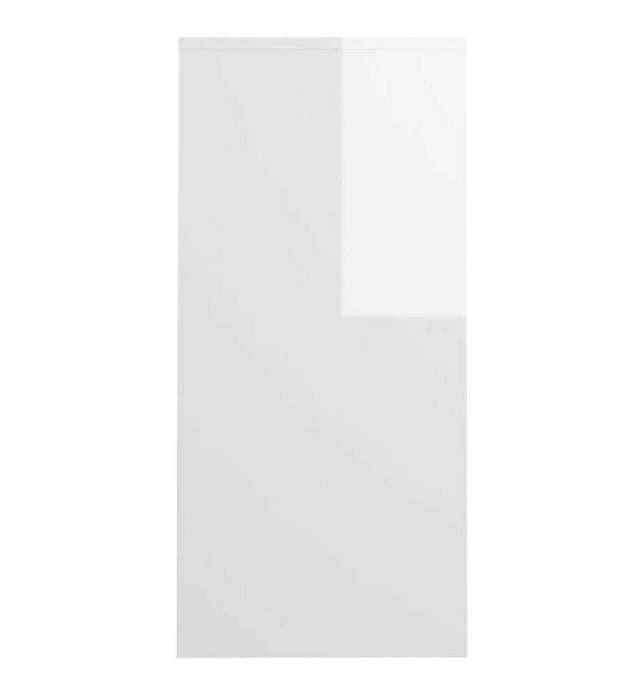 Bureau d'ordinateur portable blanc brillant bois d'ingénierie