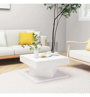 Couchtisch Weiss 57x57x30 cm Holzwerkstoff