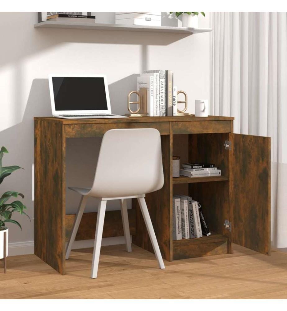 Schreibtisch Räuchereiche 100x50x76 cm Holzwerkstoff