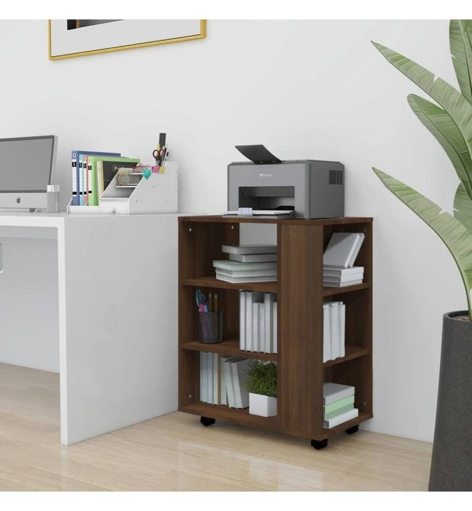 Rollschrank Braun Eichen-Optik 60x35x75 cm Holzwerkstoff