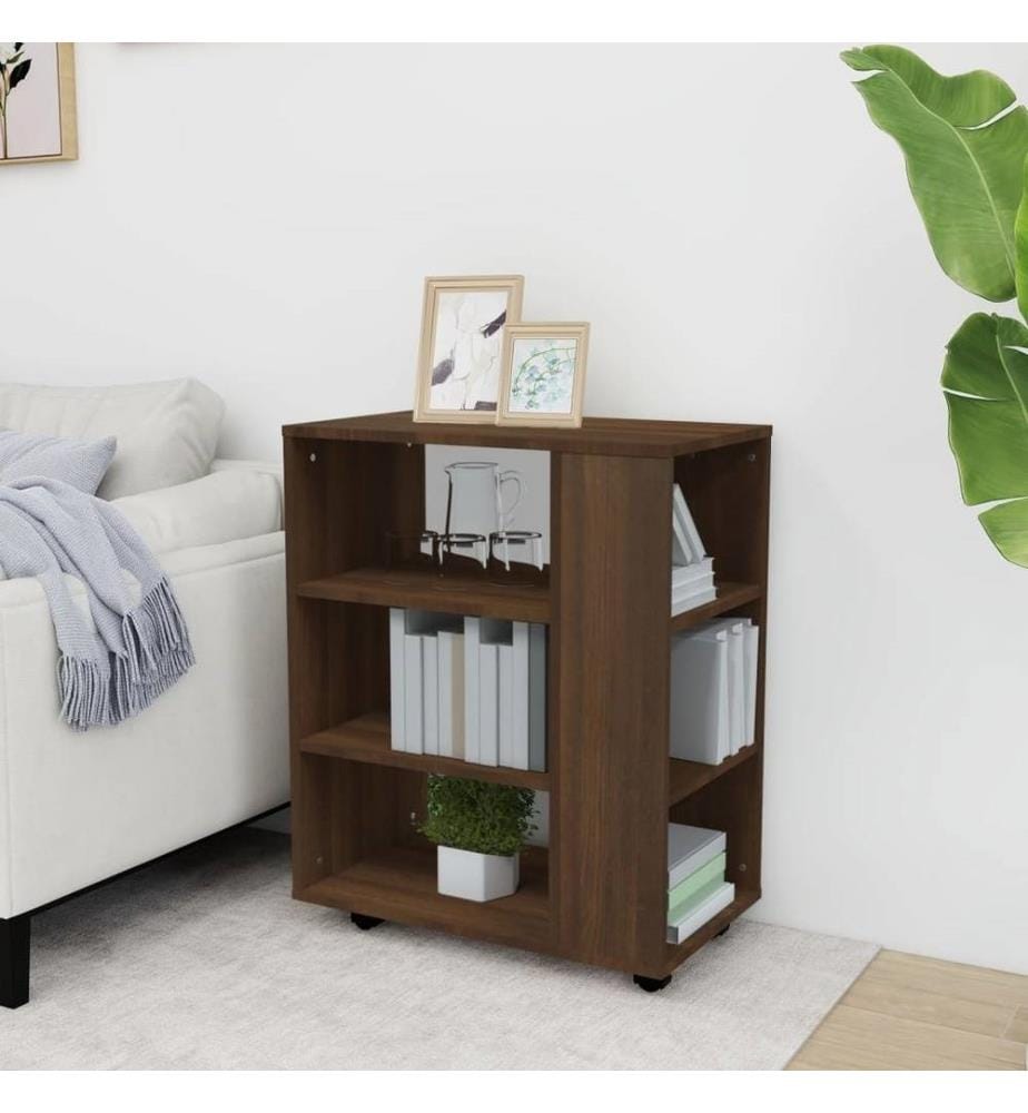 Rollschrank Braun Eichen-Optik 60x35x75 cm Holzwerkstoff