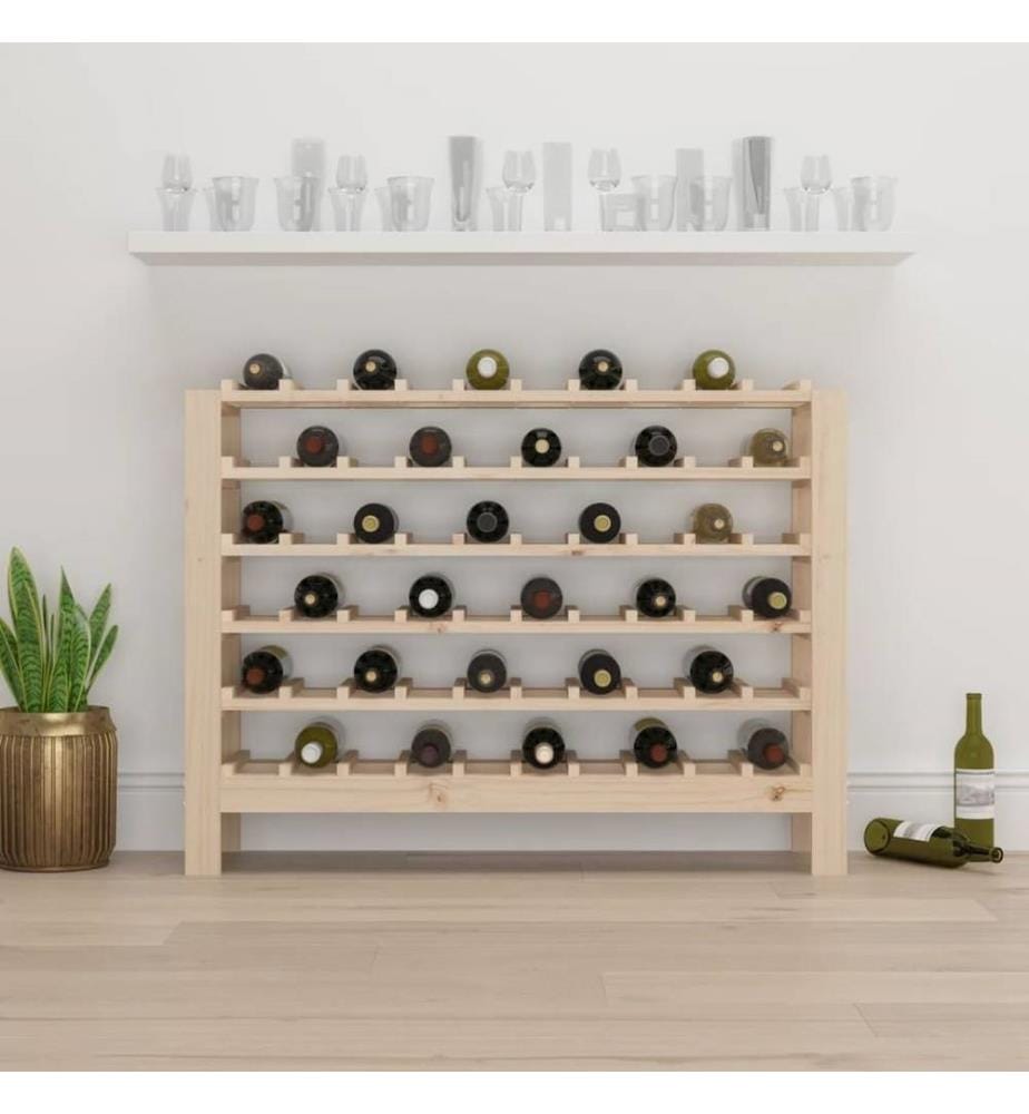 Weinregal 109,5x30x82 cm Massivholz Kiefer