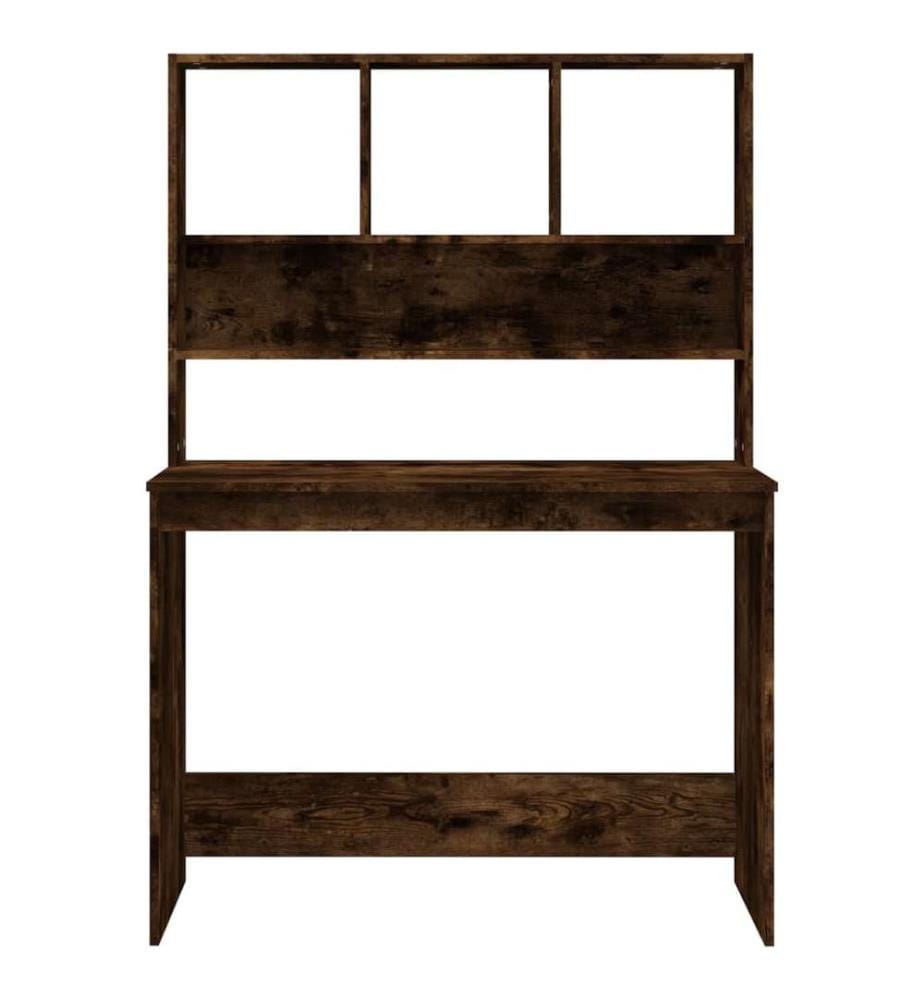 Schreibtisch mit Regal Räuchereiche 102x45x148 cm Holzwerkstoff
