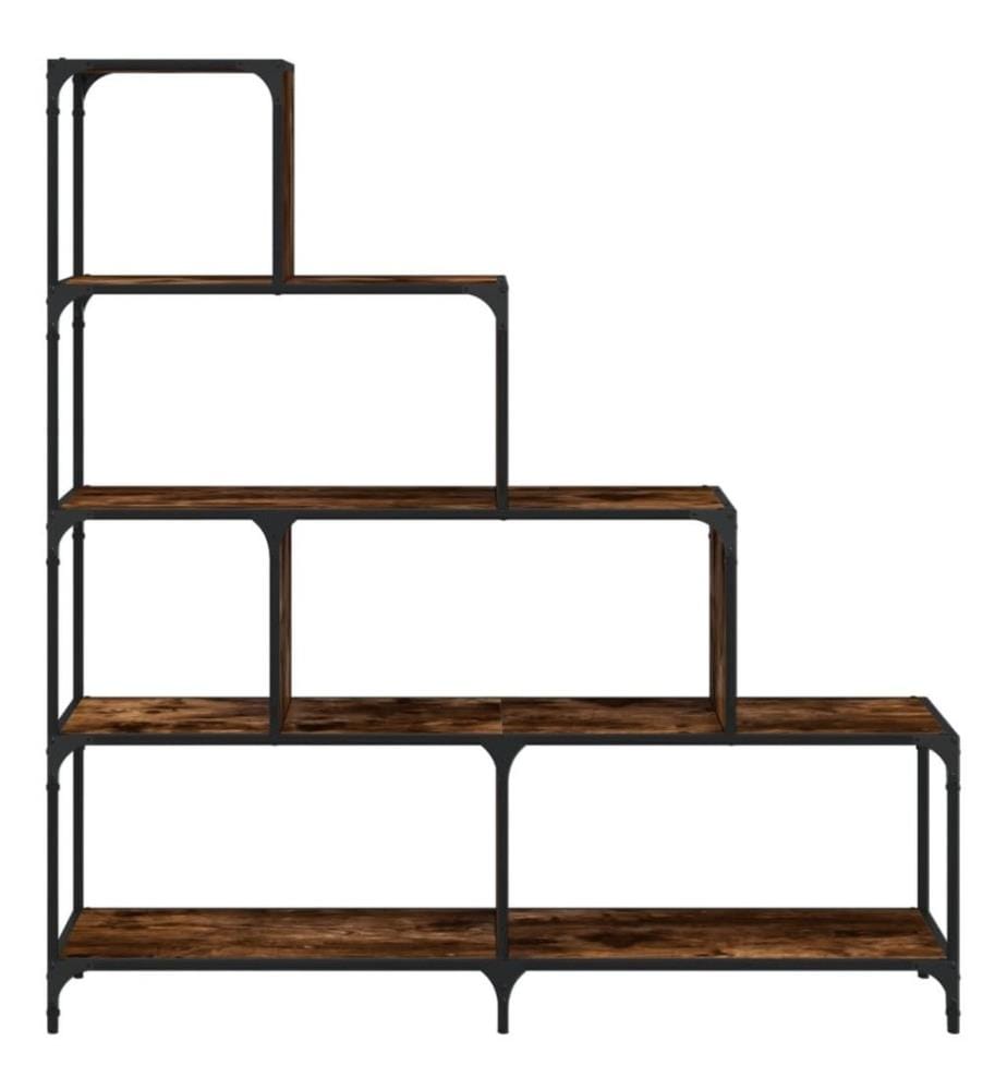 Bücherregal 4 Etagen Räuchereiche 139x33,5x149 cm Holzwerkstoff