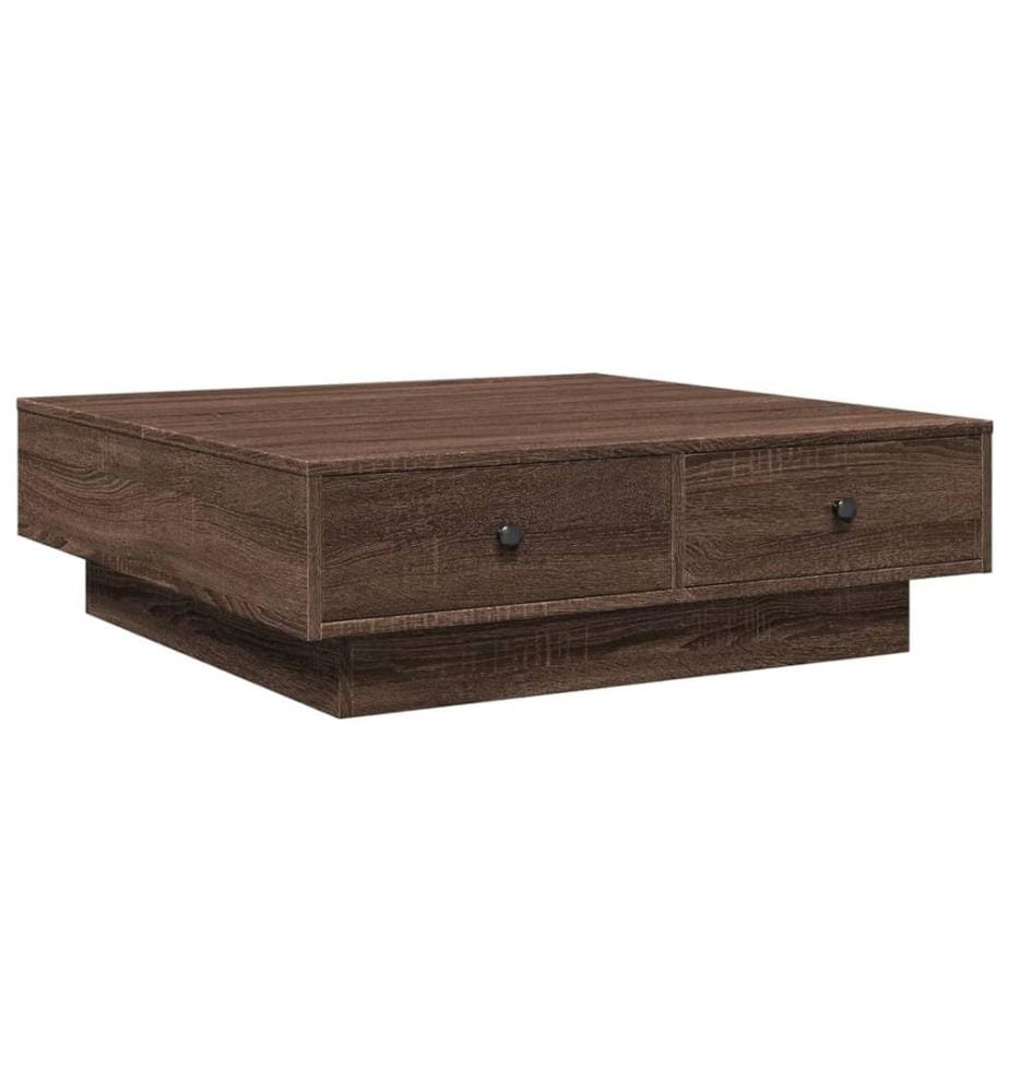 Table basse Chêne marron 90x90x28 cm Bois d'ingénierie