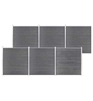 Gartenzaun WPC 1045x186 cm Grau