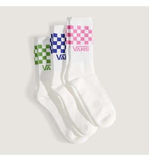 3-Pack of Classic Check Socks - White and Multicolor
