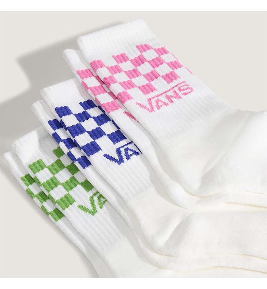3-Pack of Classic Check Socks - White and Multicolor