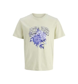 T-Shirt mit Rundhalsausschnitt - Glänzendes Weiss
