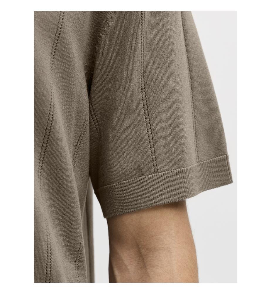 Polo-Shirt aus Strick - Morel