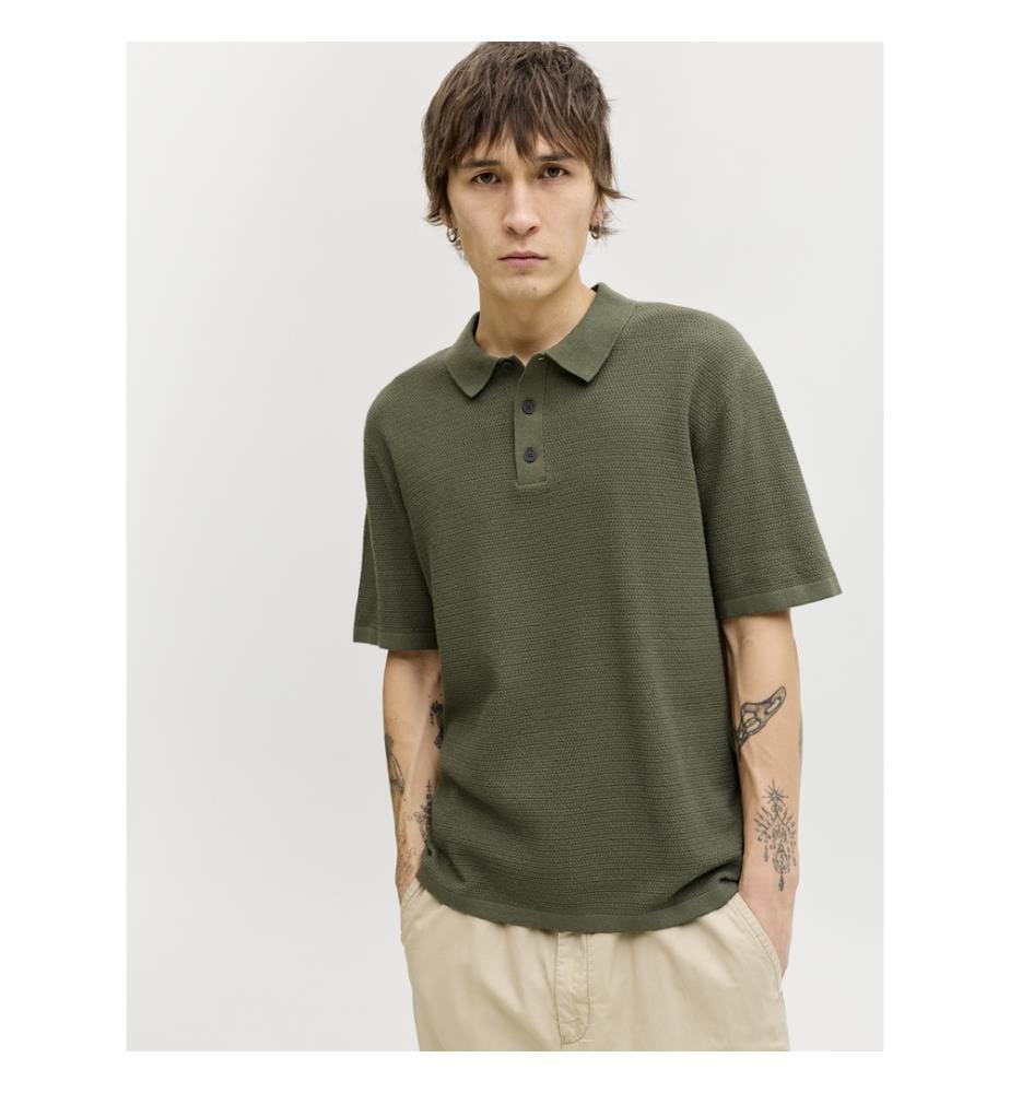 Polohemd - Dusty-Olive