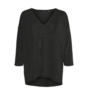 Top - Black Silver Lurex