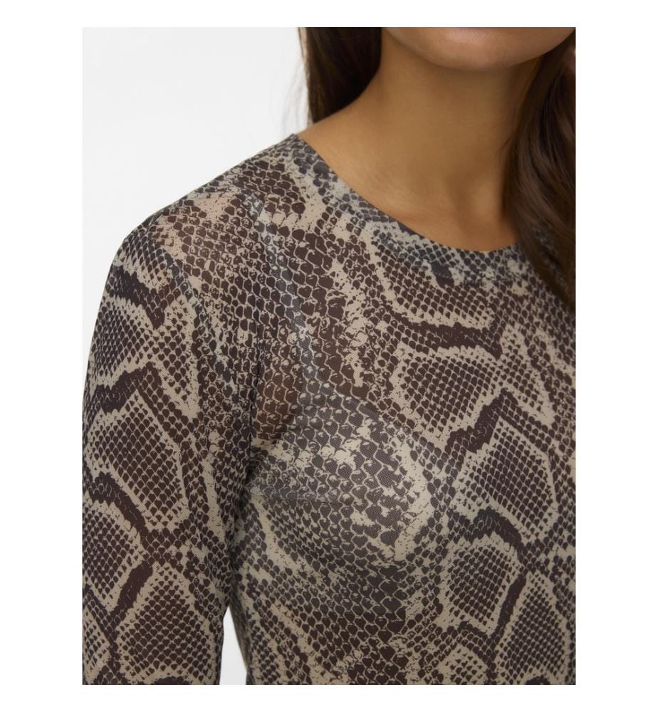 Top Long Sleeve - Brun et Beige