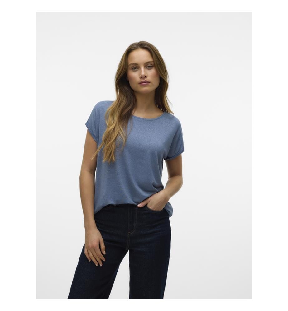 T-shirts - Chine Bleu Argent Lurex