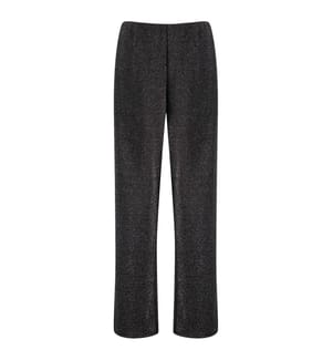 Weite Hose mit Pailletten – Schwarz
