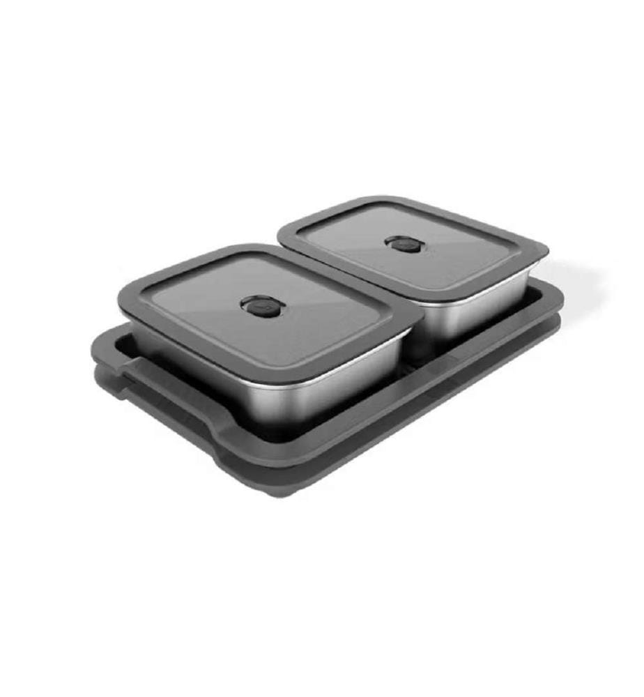 Weber Works Vorbereitungs- und Servierset - Silber und Dunkelgrau
