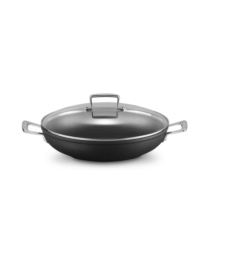 Sauteuse Provençale Anti-Adhérente Les Forgées avec Couvercle en Verre