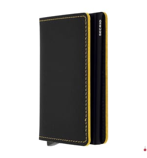 Slimwallet Kartenetui - Ockerschwarz matt