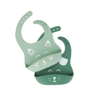 Bib'Isy - Set di 2 bavaglini in silicone per neonati