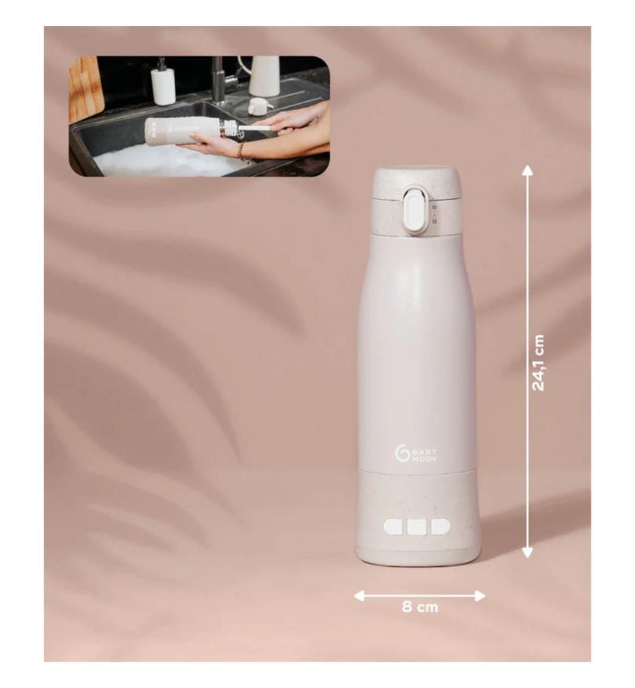 Chauffe-biberon nomade rechargeable Moov & Feed - Sable