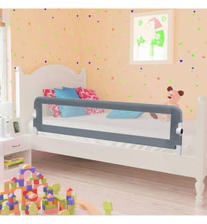 Kleinkind-Bettschutzgitter Grau 150x42 cm Polyester