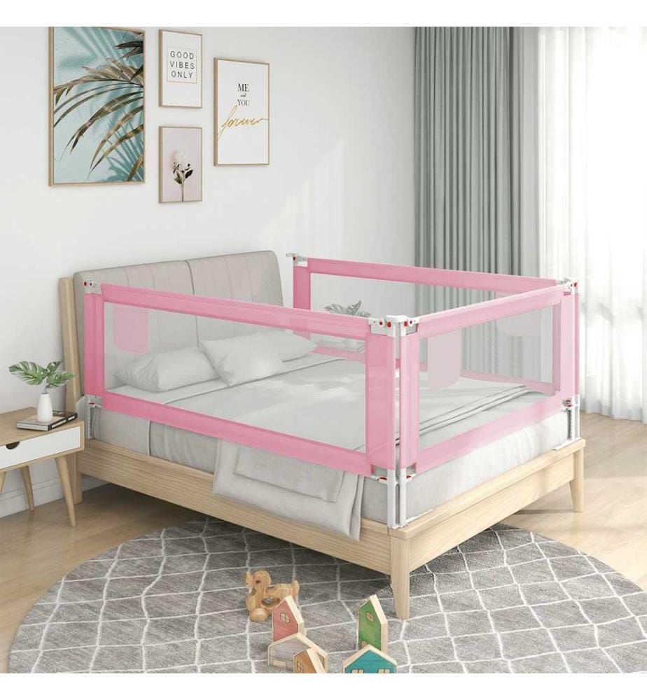 Kleinkind-Bettschutzgitter Rosa 90x25 cm Stoff