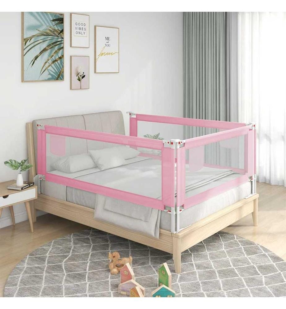 Kleinkind-Bettschutzgitter Rosa 180x25 cm Stoff