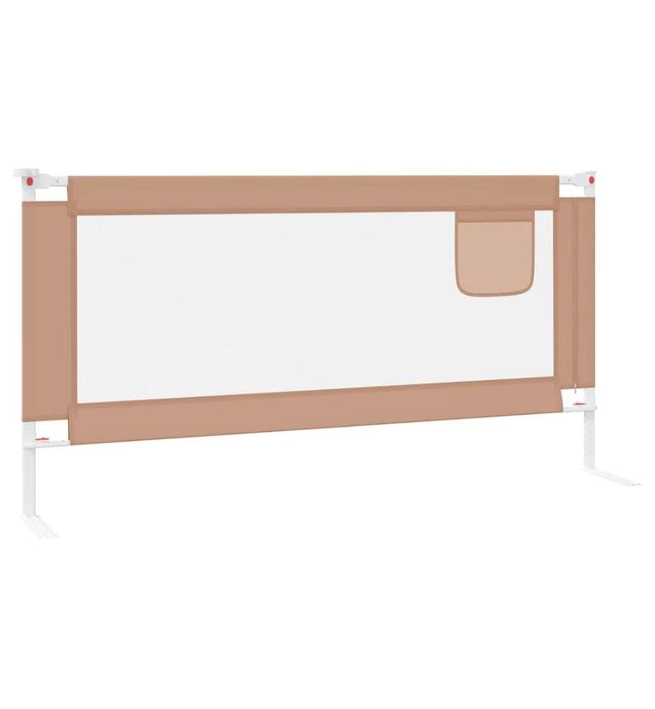 Kleinkind-Bettschutzgitter Taupe 180x25 cm Stoff