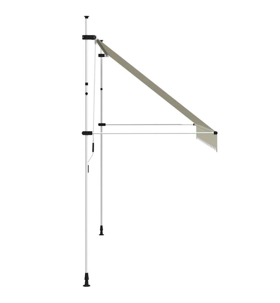Einziehbare Markise Handbetrieben 350 cm Cremeweiss