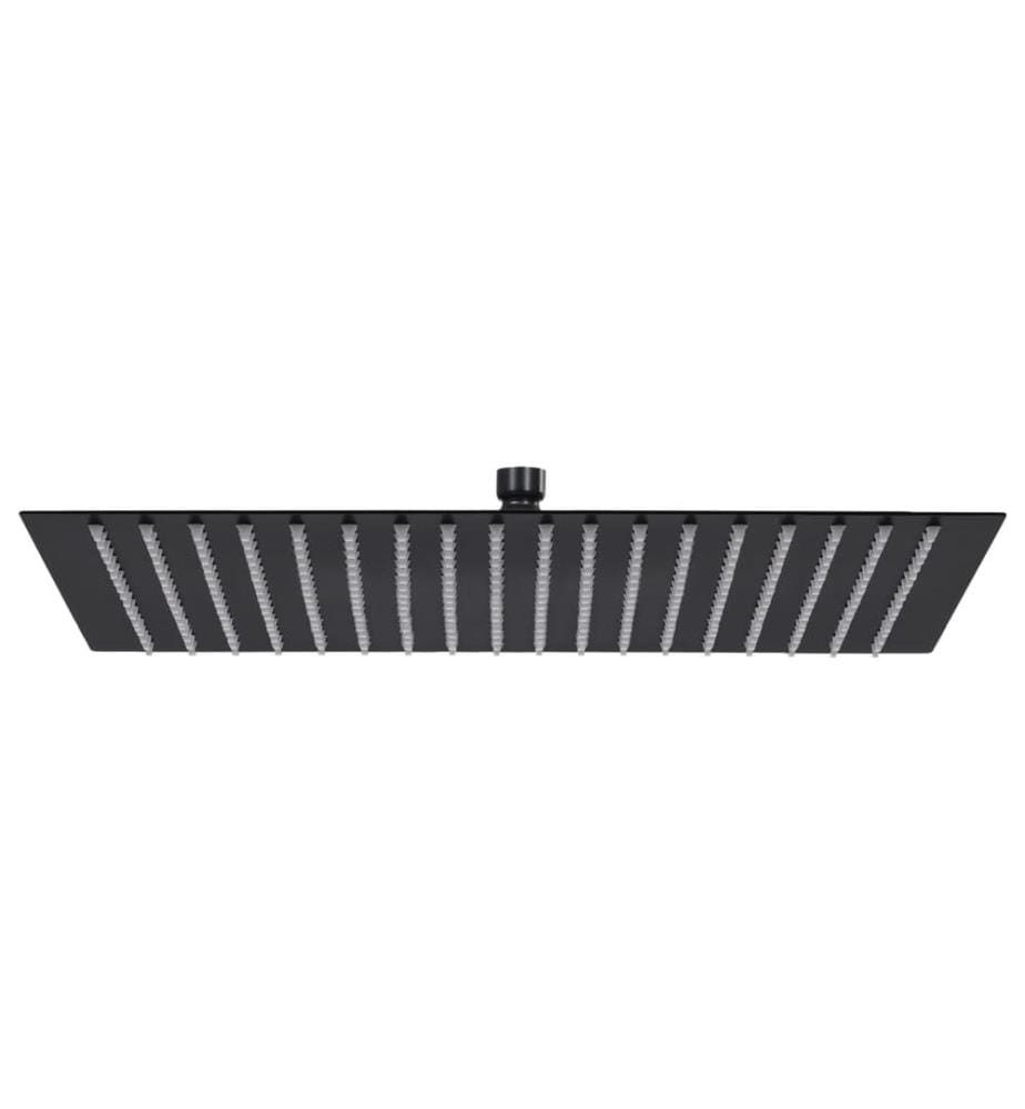 Regenbrause Edelstahl 50x50 cm Quadrat Schwarz