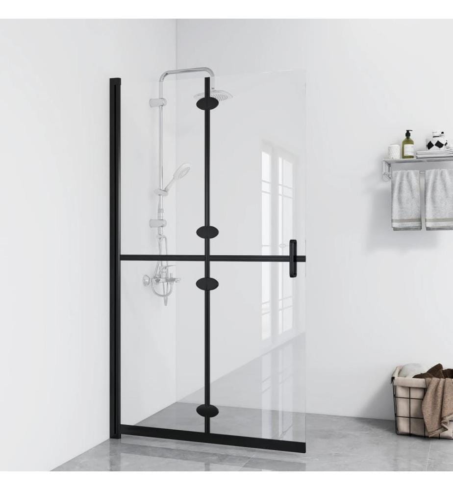 Faltbare begehbare Duschwand Transparentes ESG Glas 120x190 cm