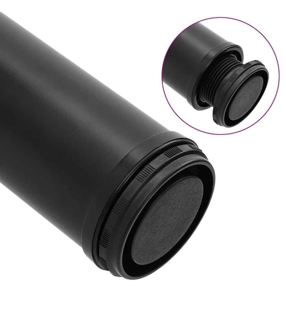 4 pieds de table réglables en hauteur 710 mm Noir
