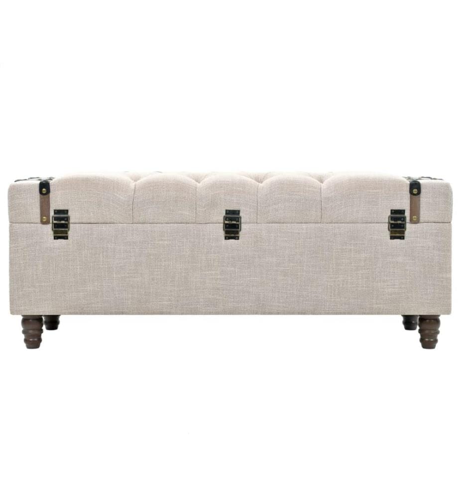 Aufbewahrungsbank-Set 3-tlg. Massivholz und Stahl 112x37x45 cm
