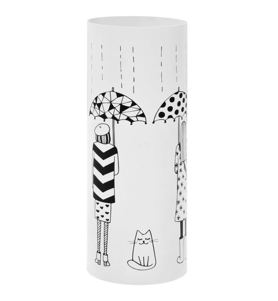 Porte-parapluie Femmes Acier Blanc