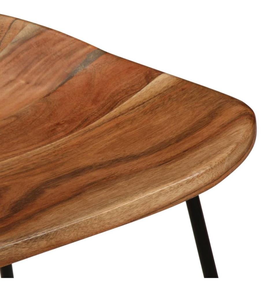 Barhocker 2 Stk. Massivholz Akazie
