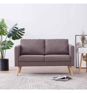 2-Sitzer-Sofa Stoff Taupe